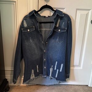 Distressed Denim shirt